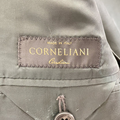 CORNELIANI Black Wool Stripe Suit Size 46