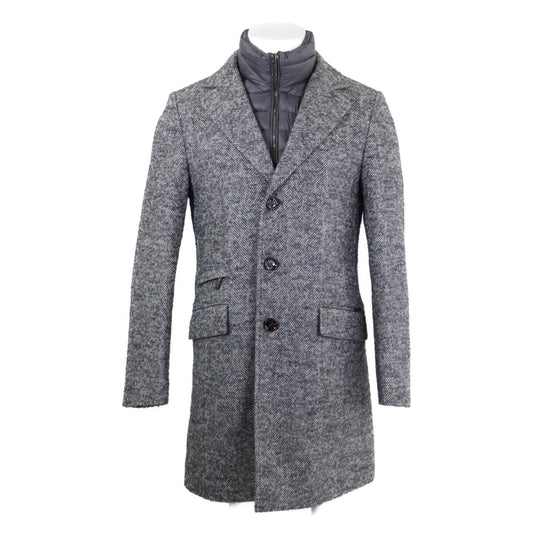 MOORER HARRIS Wool Down Placket Coat Gray Size 44