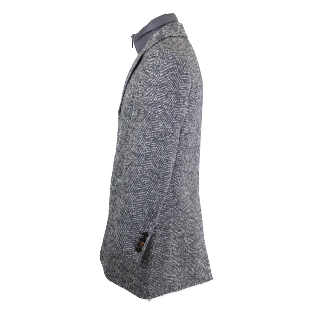 MOORER HARRIS Wool Down Placket Coat Gray Size 44
