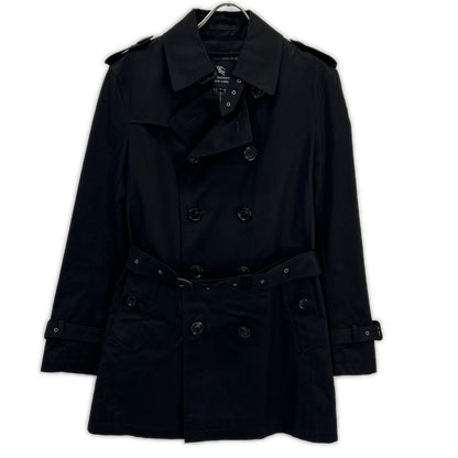 Burberry Black Label Cotton Trench Coat Black Size M