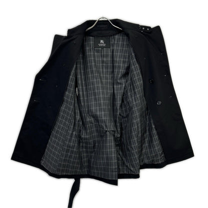 Burberry Black Label Cotton Trench Coat Black Size M