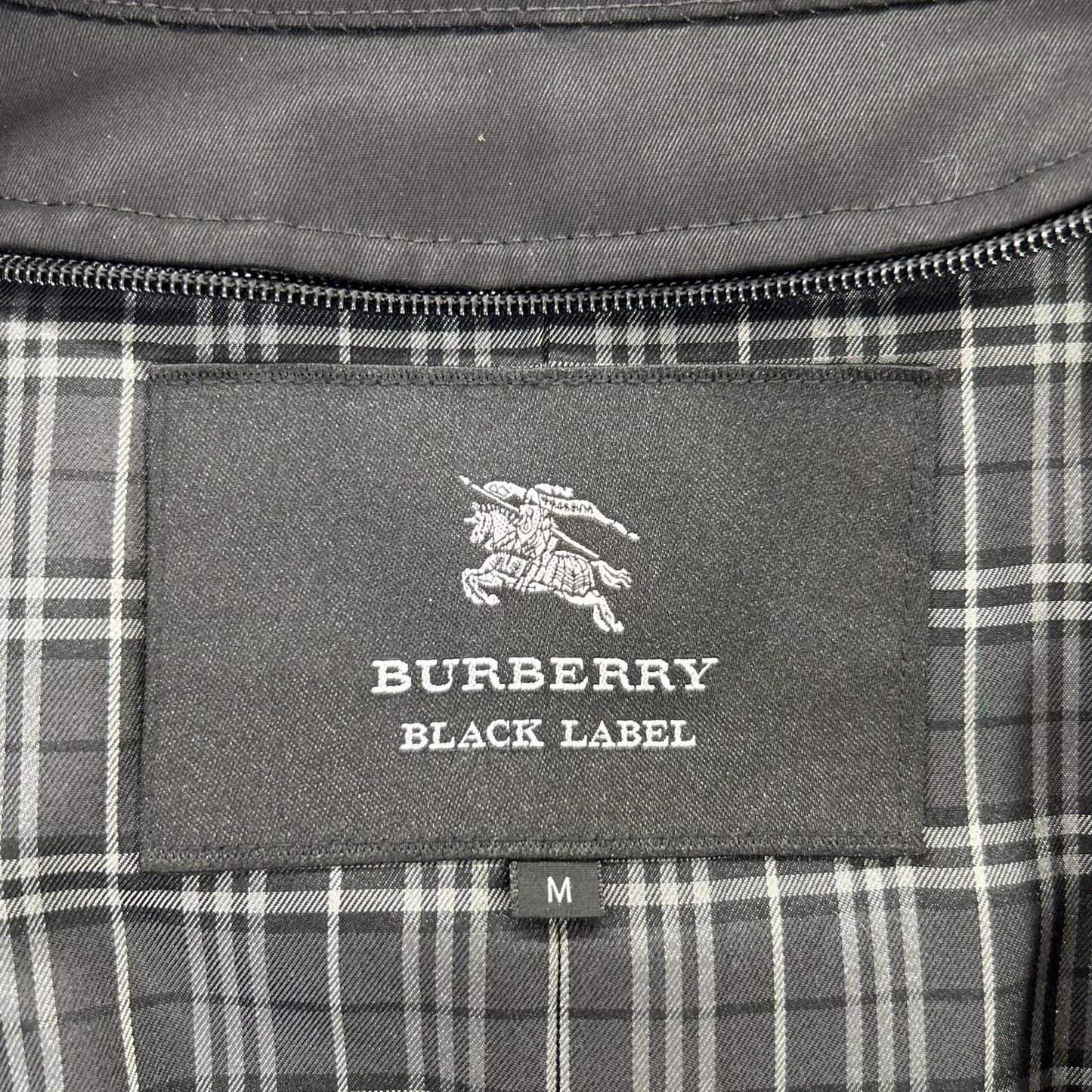 Burberry Black Label Cotton Trench Coat Black Size M