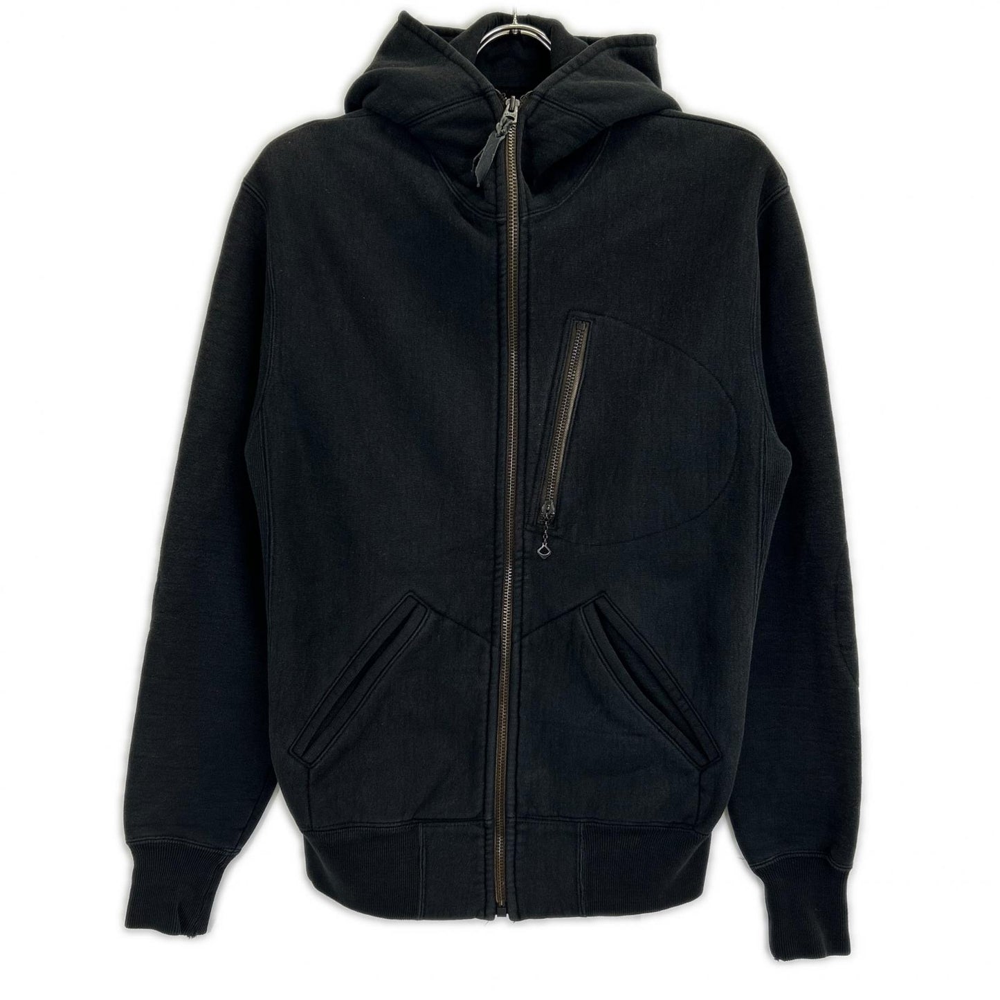 WESTRIDE Black Cotton Full Zip Hoodie Jacket Size 36