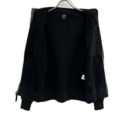 WESTRIDE Black Cotton Full Zip Hoodie Jacket Size 36