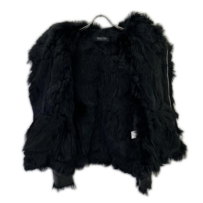 TORNADO MART Black Toscana Shearling Rider Jacket Size LL