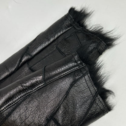 TORNADO MART Black Toscana Shearling Rider Jacket Size LL