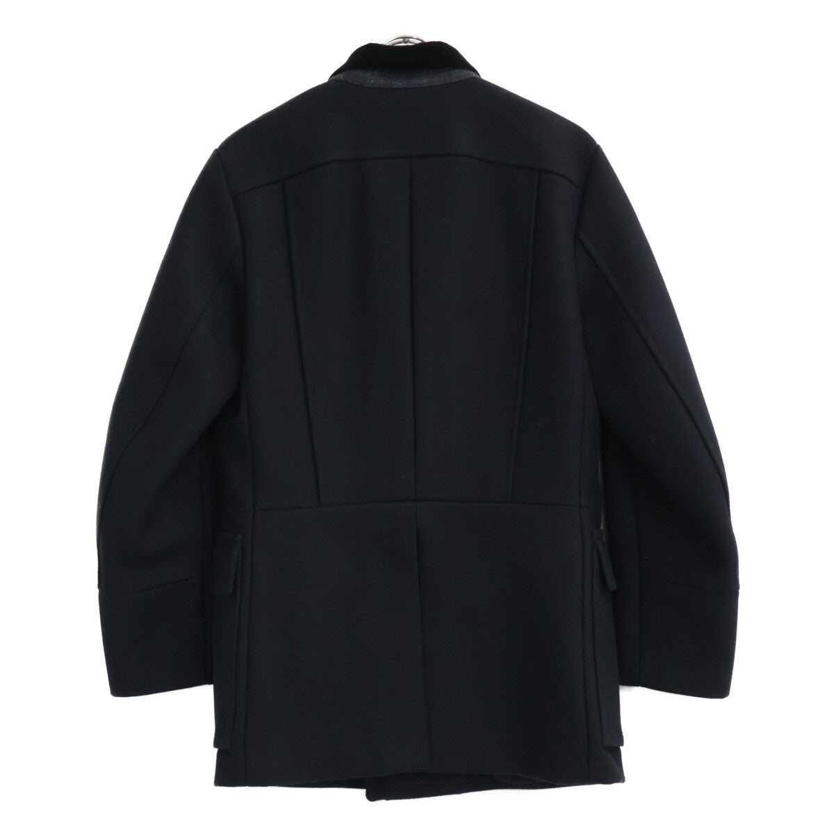 GUCCI Wool Napoleon Coat Black Size 44