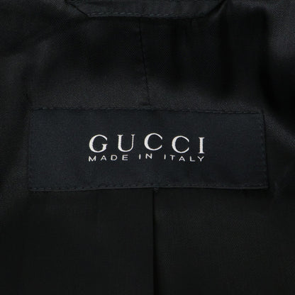 GUCCI Wool Napoleon Coat Black Size 44