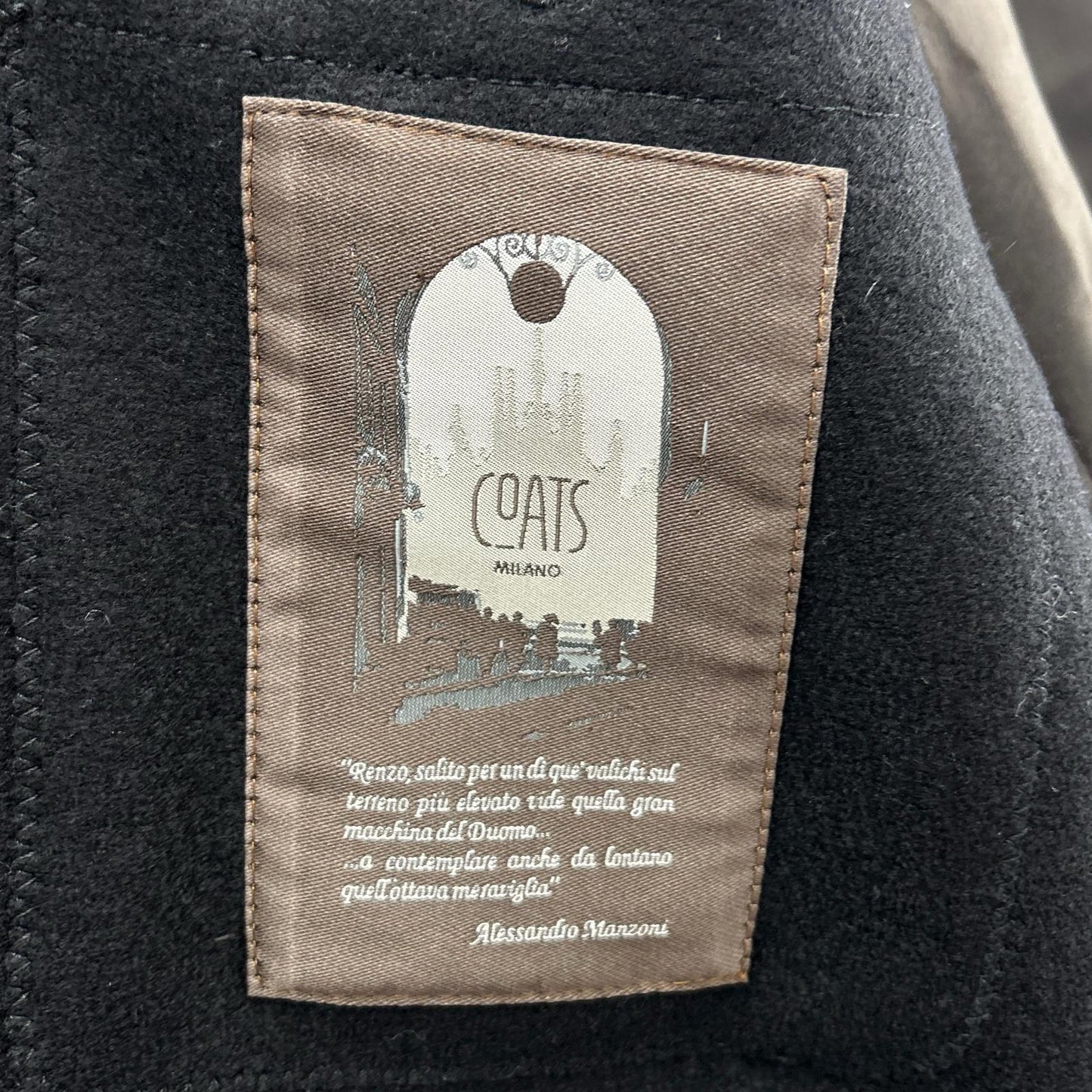 COATS MILANO Black Wool Long Coat Size 46