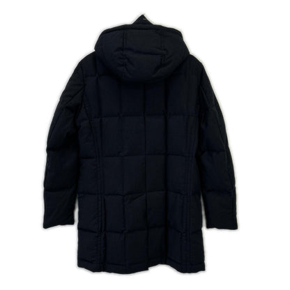 MOORER Navy Orione Hooded Wool Down Coat Size 46