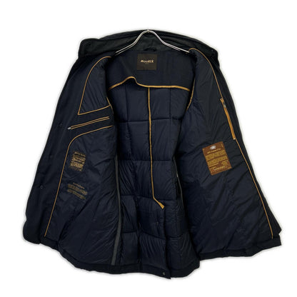 MOORER Navy Orione Hooded Wool Down Coat Size 46
