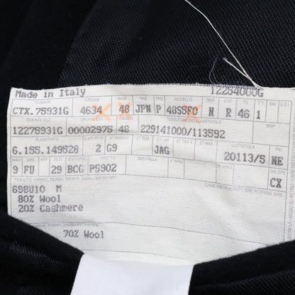 GUCCI Black Cashmere Wool Gold Double-Breasted Coat Size 48