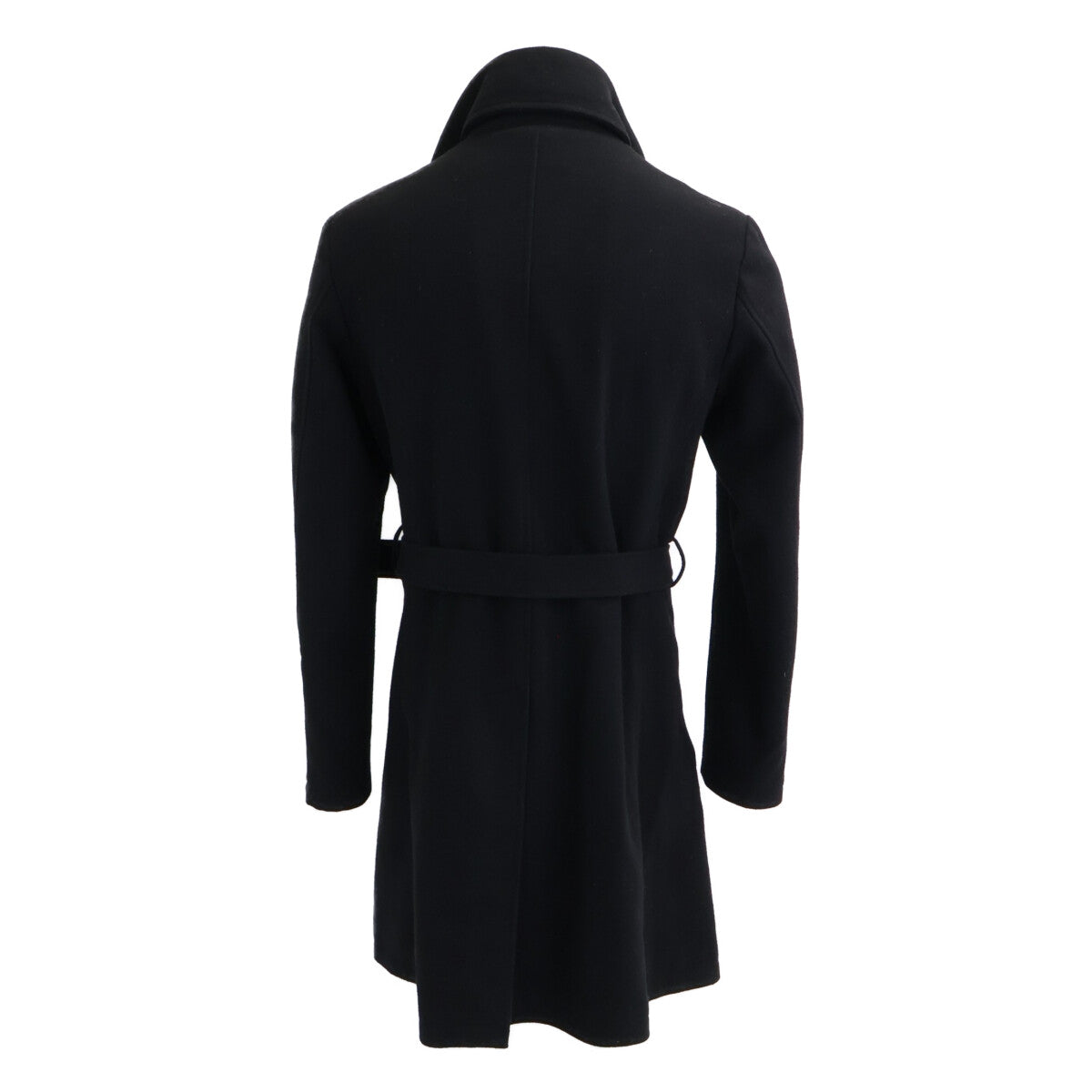 TORNADO MART Black Drape Wool Coat Size L