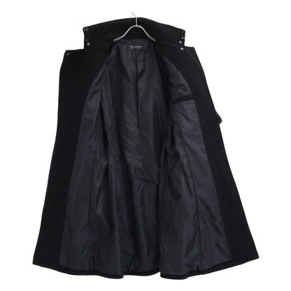 TORNADO MART Black Drape Wool Coat Size L