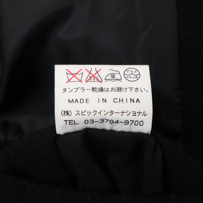 TORNADO MART Black Drape Wool Coat Size L