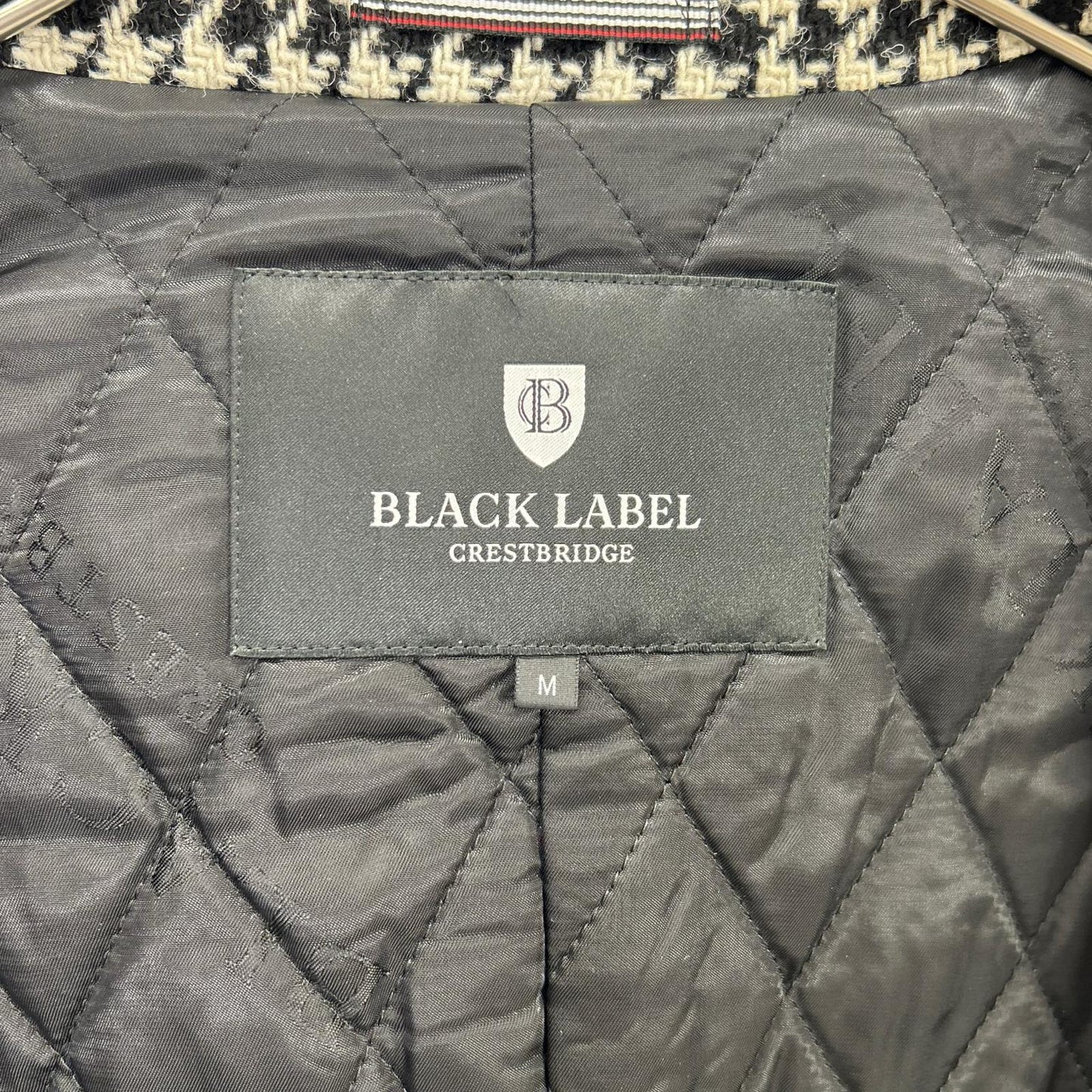 BLACK LABEL CRESTBRIDGE B/W Houndstooth Coat Size M