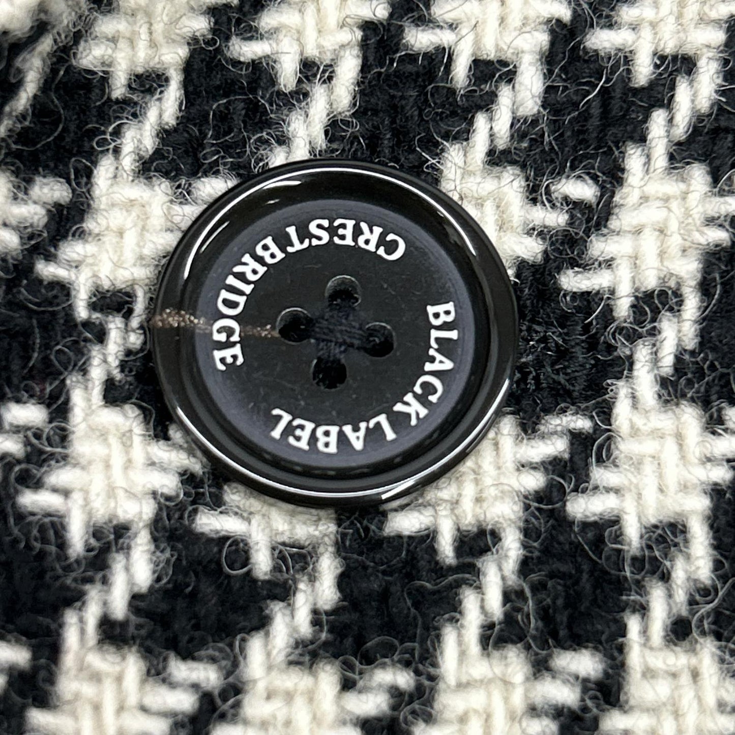 BLACK LABEL CRESTBRIDGE B/W Houndstooth Coat Size M