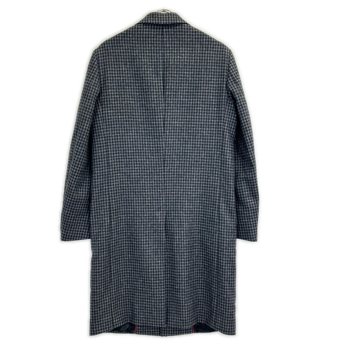 PRADA 16AW UC371D Check Chesterfield Coat Size 46R