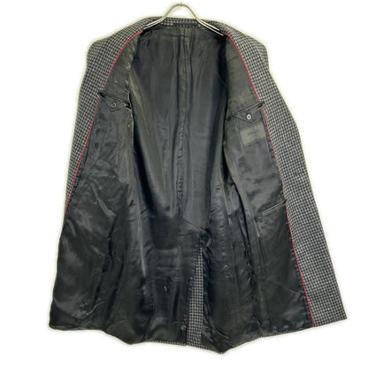 PRADA 16AW UC371D Check Chesterfield Coat Size 46R