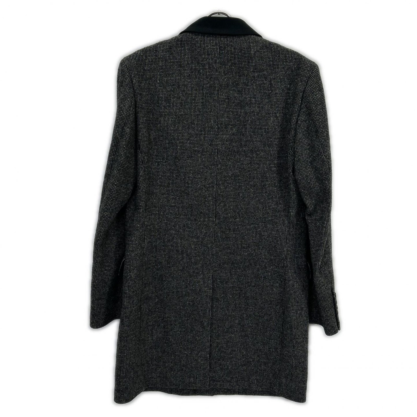 PaulSmith Gray Wool Tweed Chesterfield Coat Size L