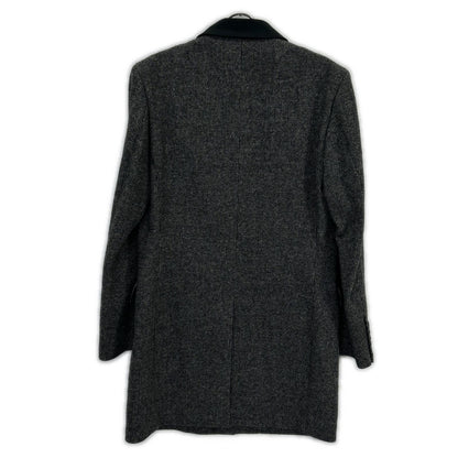 PaulSmith Gray Wool Tweed Chesterfield Coat Size L