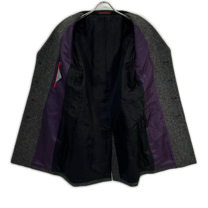 PaulSmith Gray Wool Tweed Chesterfield Coat Size L