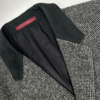 PaulSmith Gray Wool Tweed Chesterfield Coat Size L
