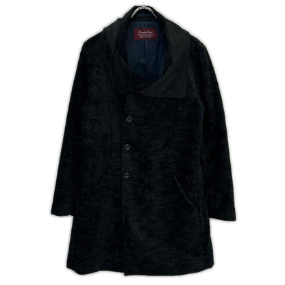 TORNADO MART Black Bright Rose Mole Coat Size L