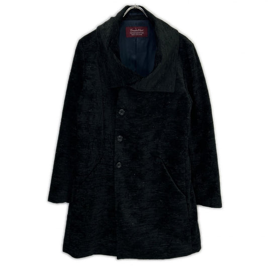 TORNADO MART Black Bright Rose Mole Coat Size L