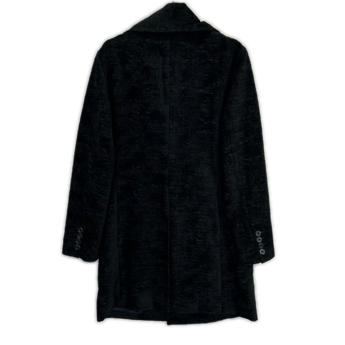TORNADO MART Black Bright Rose Mole Coat Size L