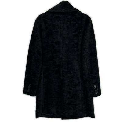 TORNADO MART Black Bright Rose Mole Coat Size L