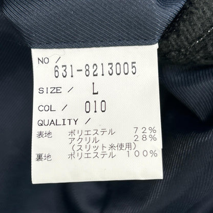 TORNADO MART Black Bright Rose Mole Coat Size L