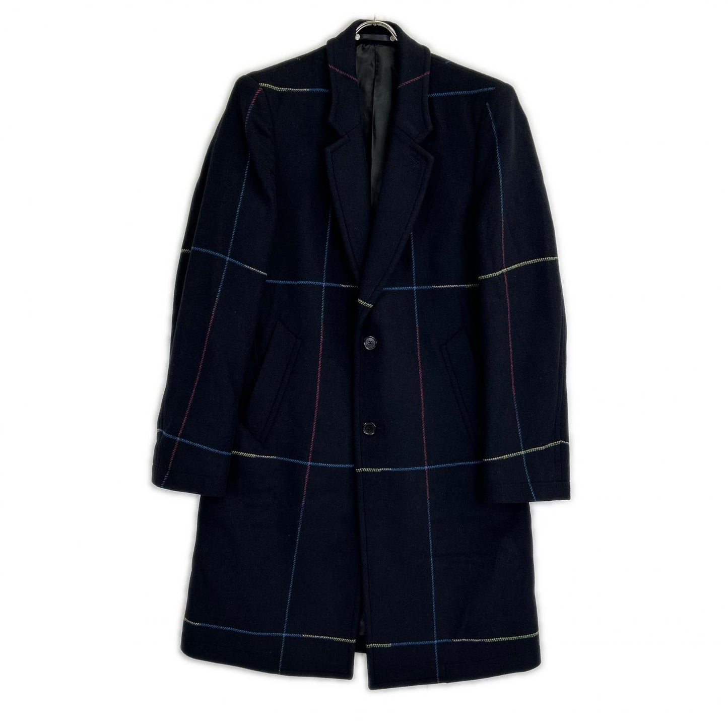 PaulSmith Navy Wool Blend Chesterfield Coat Size L