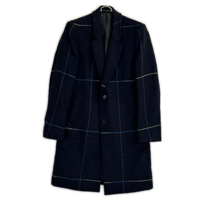 PaulSmith Navy Wool Blend Chesterfield Coat Size L
