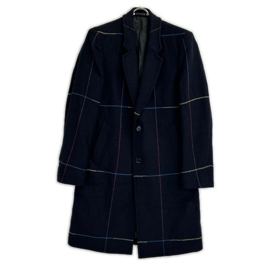 PaulSmith Navy Wool Blend Chesterfield Coat Size L