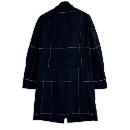 PaulSmith Navy Wool Blend Chesterfield Coat Size L