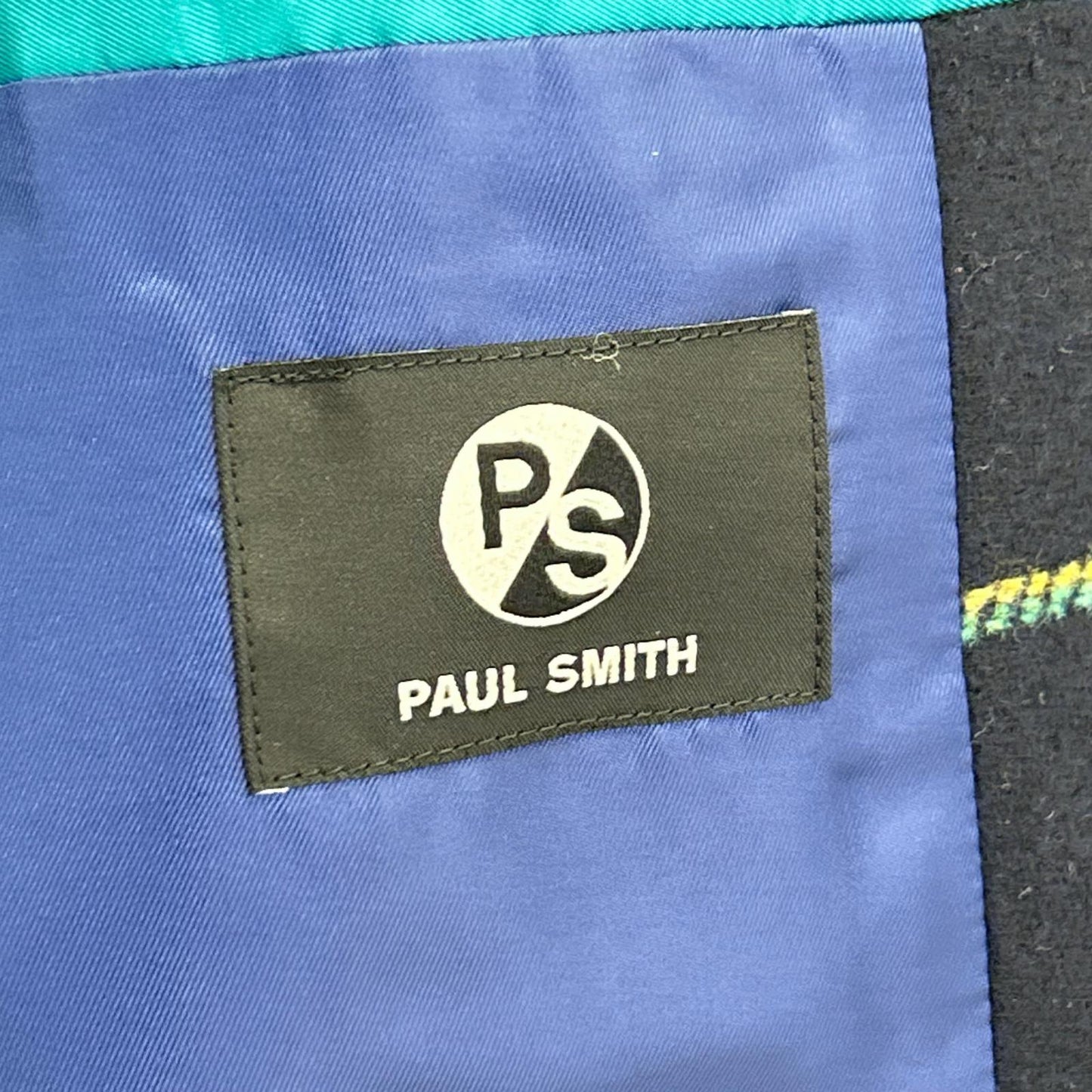 PaulSmith Navy Wool Blend Chesterfield Coat Size L