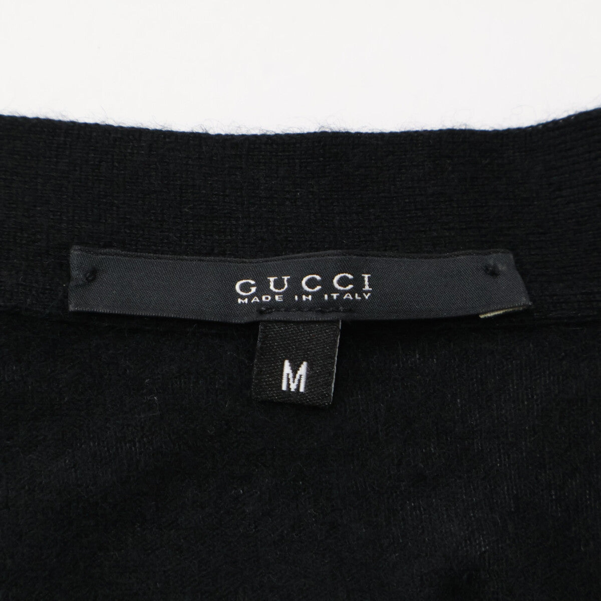 GUCCI Black 100% Cashmere Knit Cardigan Size M
