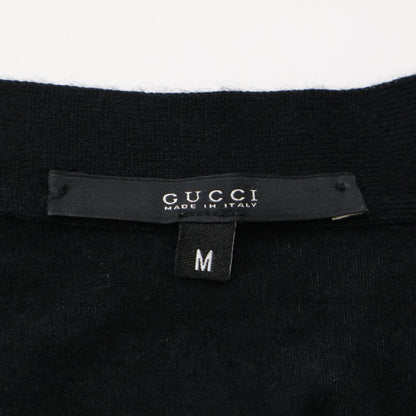 GUCCI Black 100% Cashmere Knit Cardigan Size M