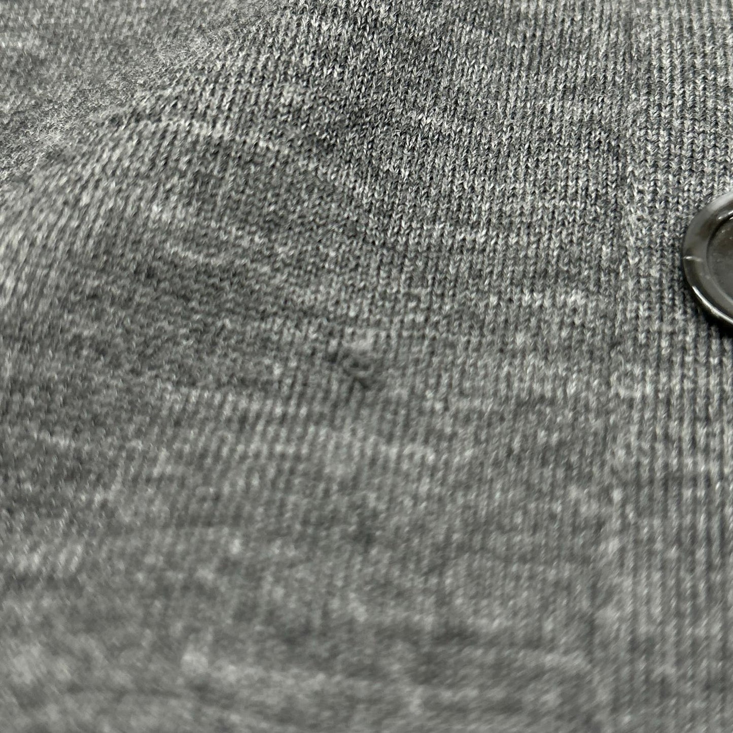 GUCCI Gray Wool Knit Cardigan with Chest Logo Size M