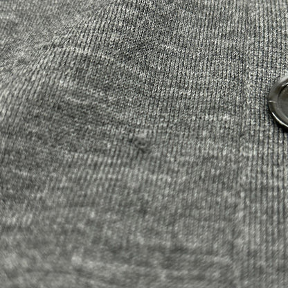 GUCCI Gray Wool Knit Cardigan with Chest Logo Size M
