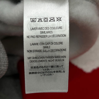 Supreme Gray Big Logo Jacquard Hoodie Size S