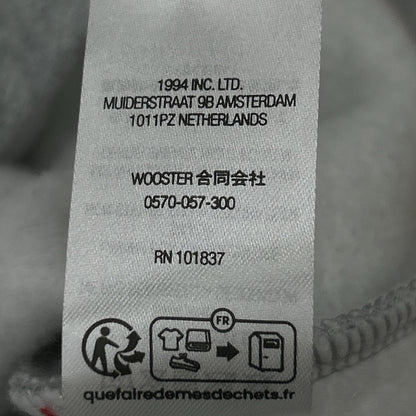Supreme Gray Big Logo Jacquard Hoodie Size S