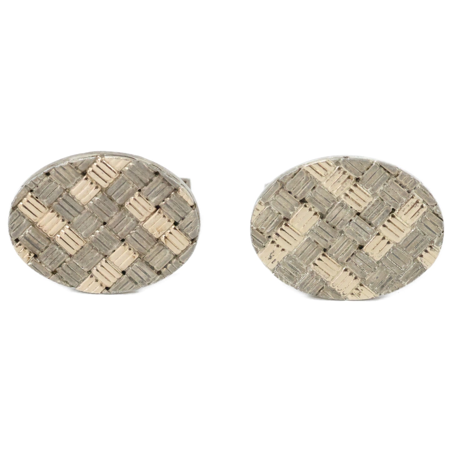 TIFFANY&Co. Sterling Silver Round Mesh Cufflinks