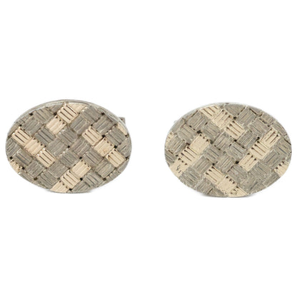 TIFFANY&Co. Sterling Silver Round Mesh Cufflinks