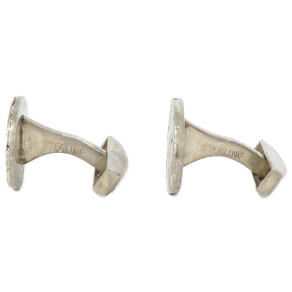 TIFFANY&Co. Sterling Silver Round Mesh Cufflinks