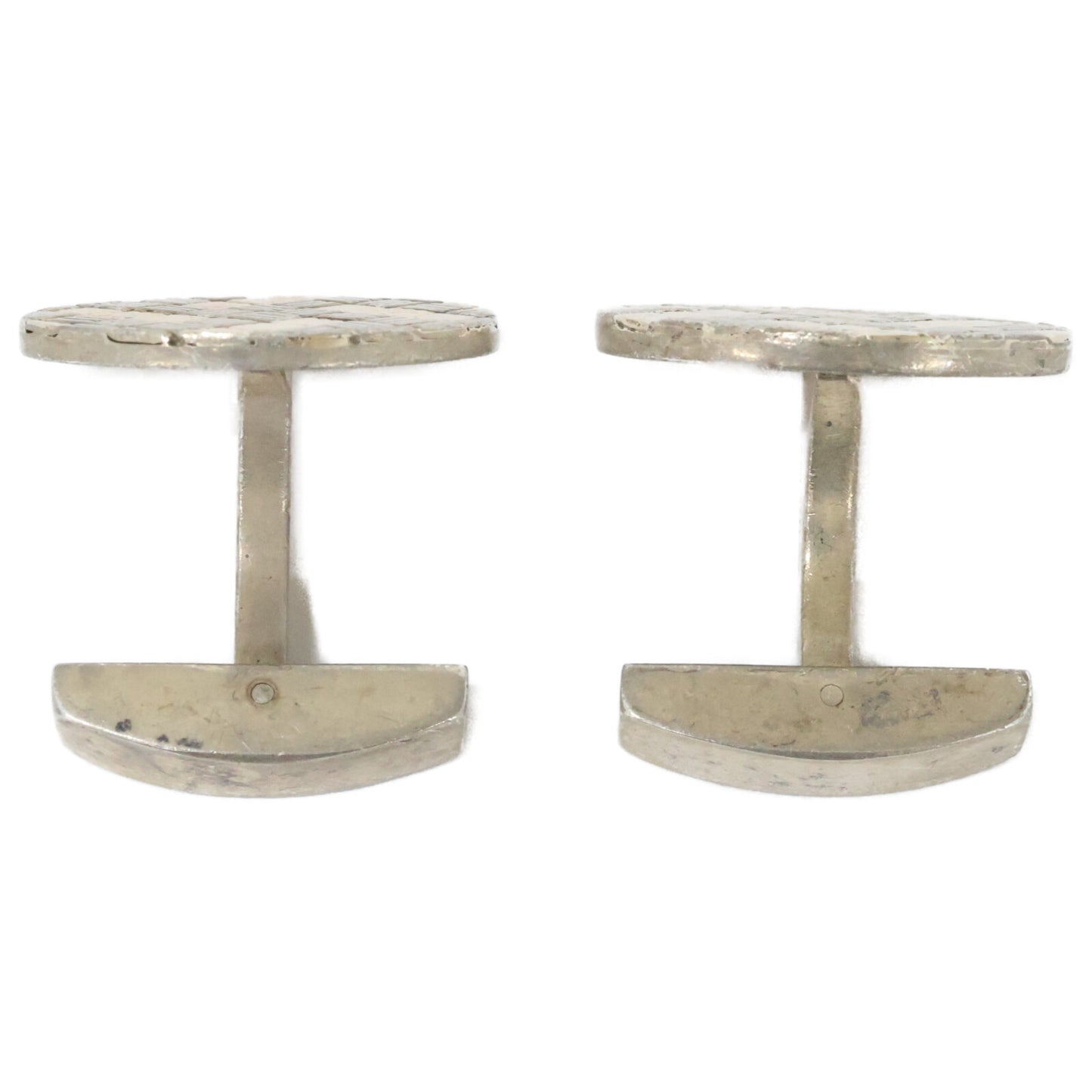 TIFFANY&Co. Sterling Silver Round Mesh Cufflinks