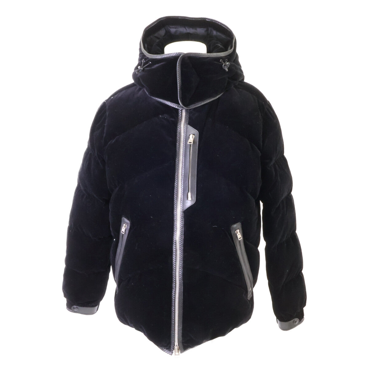 TOM FORD TFO509 Velour Cotton Down Jacket Black Size 50