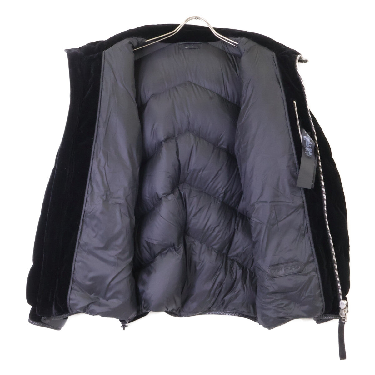 TOM FORD TFO509 Velour Cotton Down Jacket Black Size 50