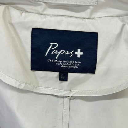 Papas Nylon Soutien Collar Coat Beige Size LL